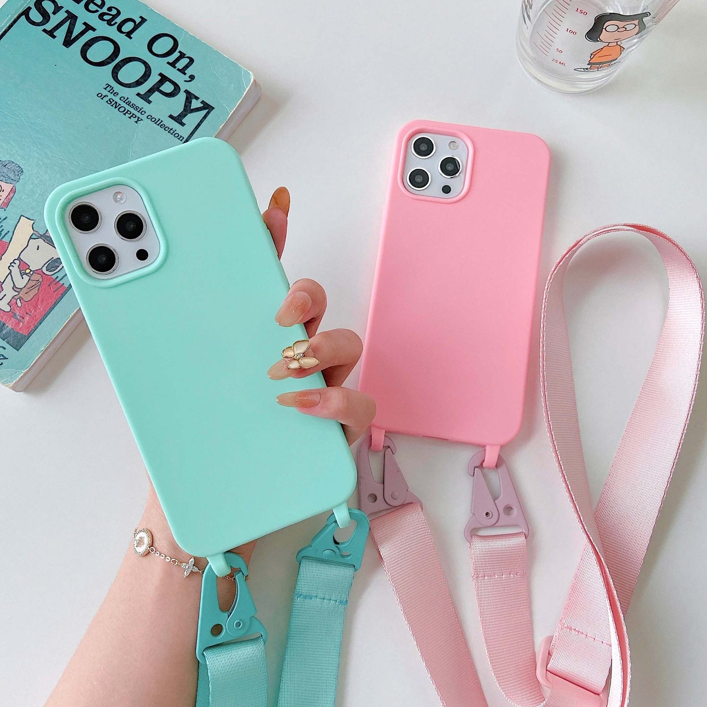 Lanyard Rope Crossbody Necklace Silicone Phone Case For iPhone