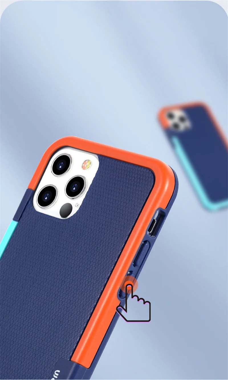 Hybrid Shockproof Bumper Rubber Soft Silicone Phone Case For iPhone