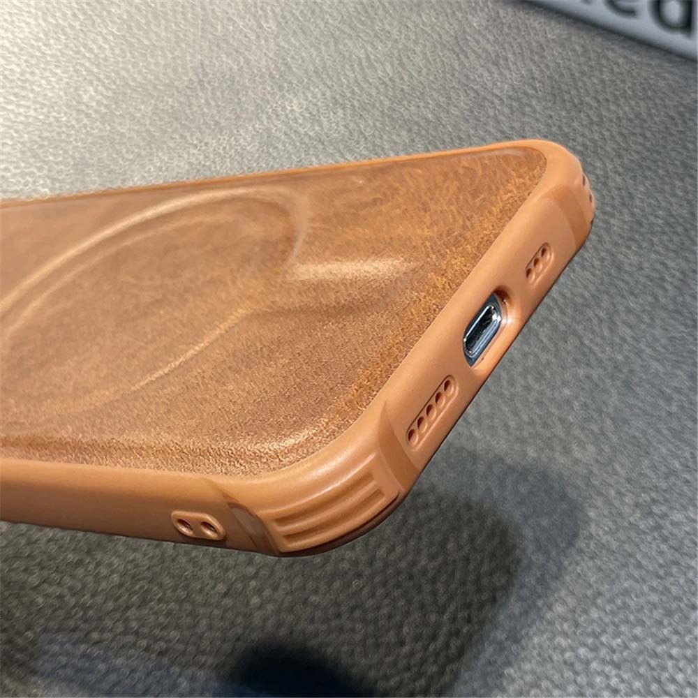 Leather Magnetic For Magsafe Phone Case For iPhone