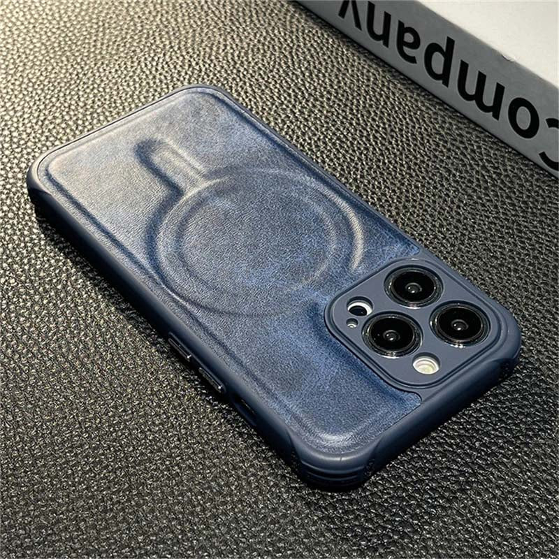 Leather Magnetic For Magsafe Phone Case For iPhone