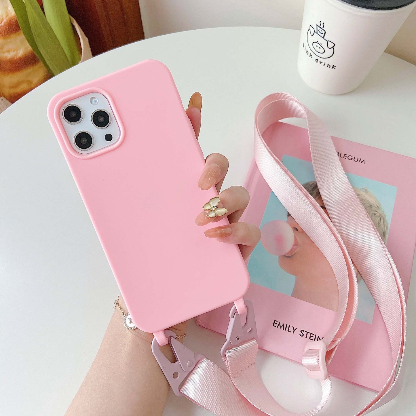 Lanyard Rope Crossbody Necklace Silicone Phone Case For iPhone