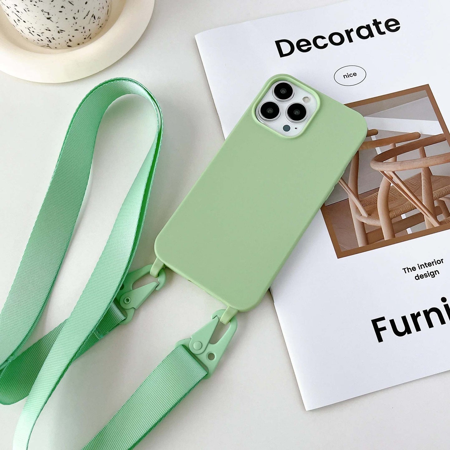 Lanyard Rope Crossbody Necklace Silicone Phone Case For iPhone