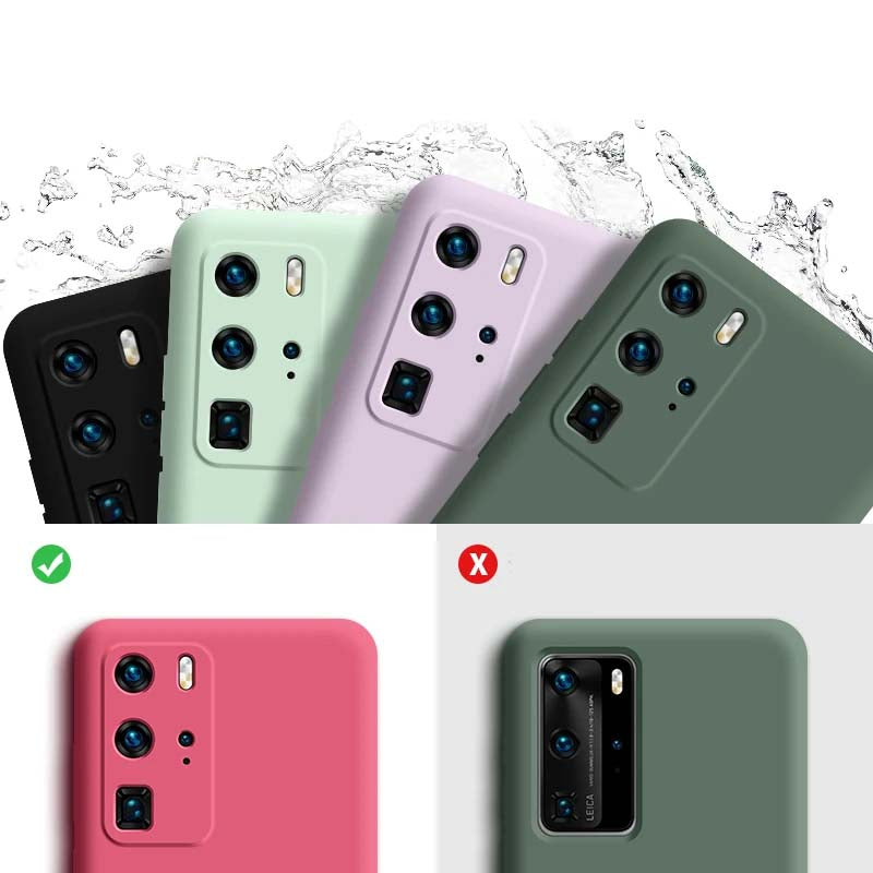 Wrist Strap Liquid Silicone Soft Phone Case For Huawei P40