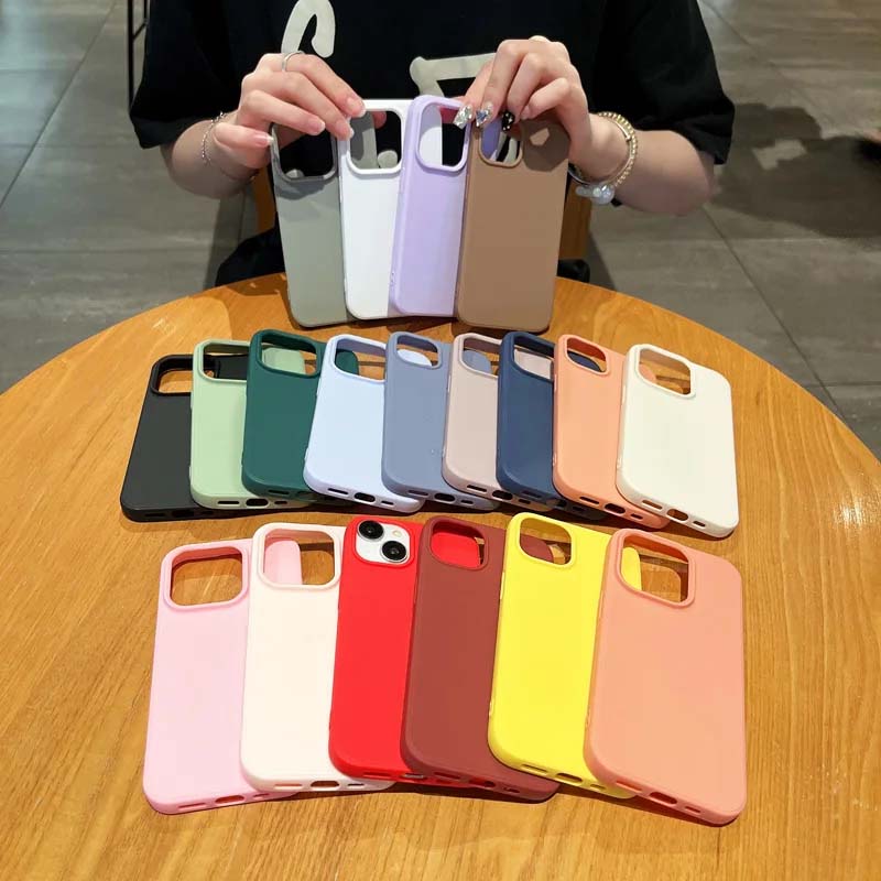 Candy Colors With Camera Bumper Soft Phone Case for IPhone