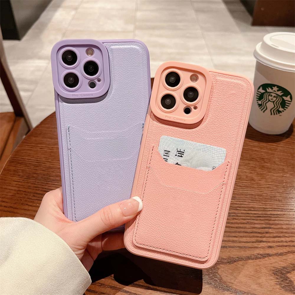 Leather Card Holder Phone Cases For iPhone XR