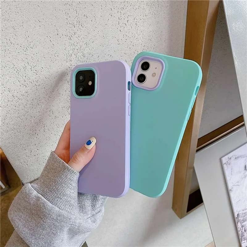 Candy Color Soft Liquid Silicone Phone Case For iPhone 14