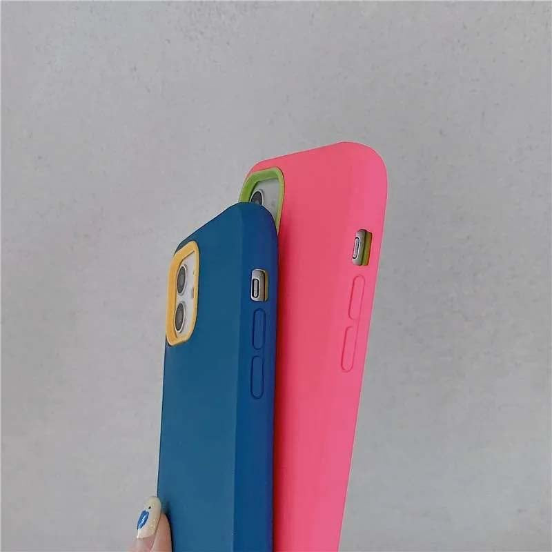 Candy Color Soft Liquid Silicone Phone Case For iPhone 14