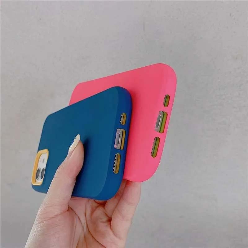 Candy Color Soft Liquid Silicone Phone Case For iPhone 14