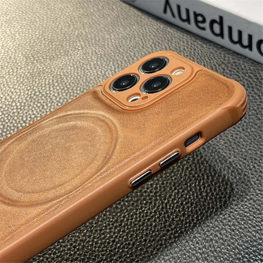 Leather Magnetic For Magsafe Phone Case For iPhone