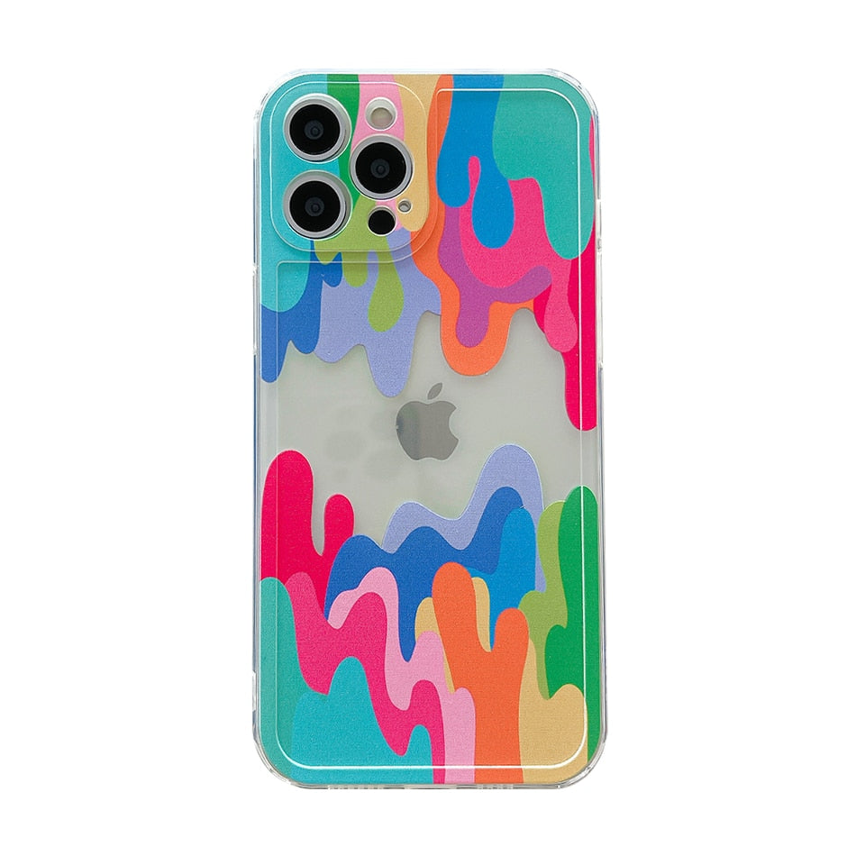 Cartoon Girl Painting Phone Case for iPhone
