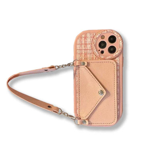 Leather Wrist Strap Wallet Holder Slot Phone Cases For iPhone