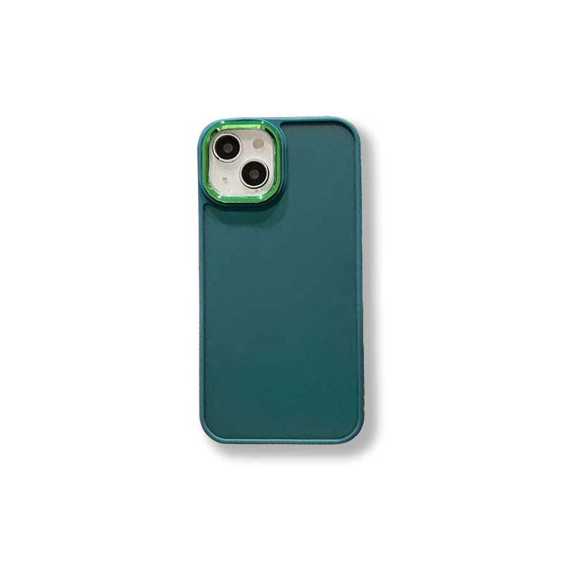 Electroplated Lens Liquid Silicone Phone Case For iPhone 15