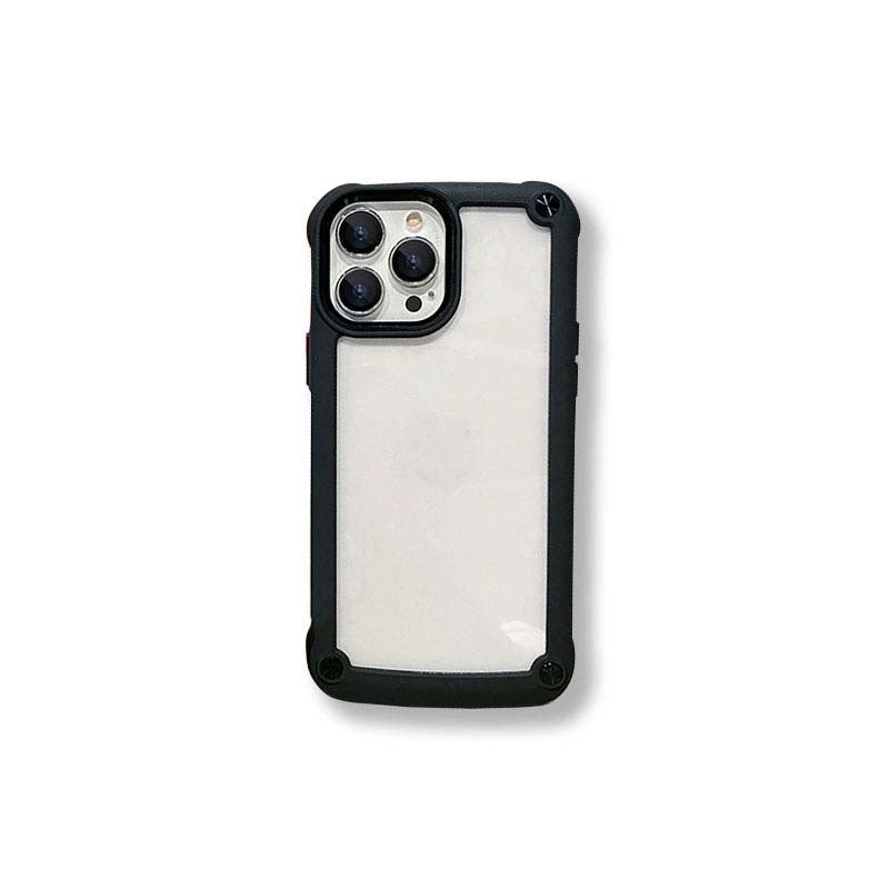 Hybrid Armor Shockproof Hard PC TPU Clear Phone Case For iPhone