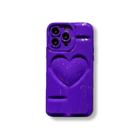 Glitter 3D Hollow Love Heart Camera Protection Soft Solid Color Silicone Funda Phone Case For iPhone 15 Pro Max