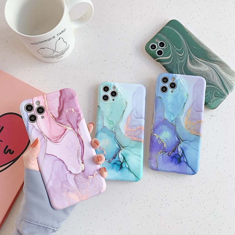 Luxury Marble Shockproof Soft Silicone Matte Cover Phone Case For iPhone 14 Pro Max