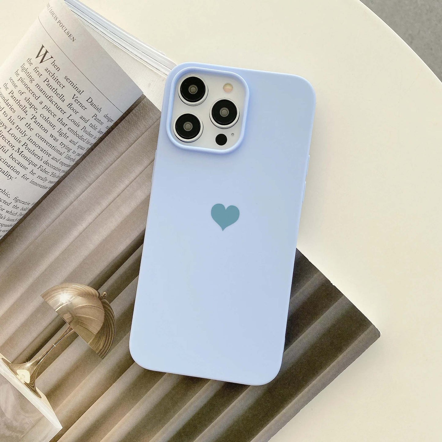 Love Heart Silicone Soft Mobile Phone Case For iPhone