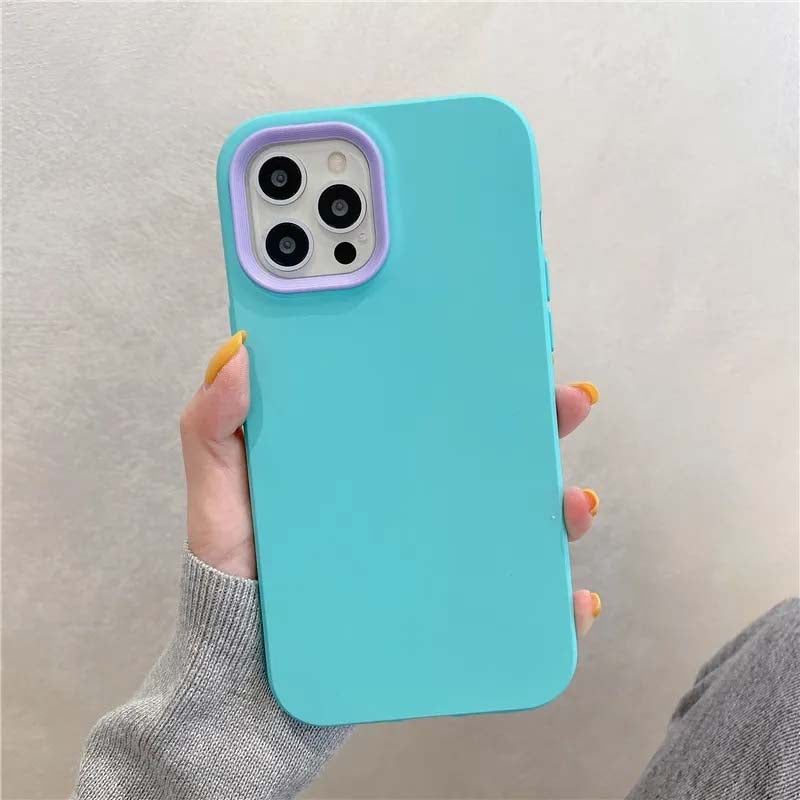 Candy Color Soft Liquid Silicone Phone Case For iPhone 14