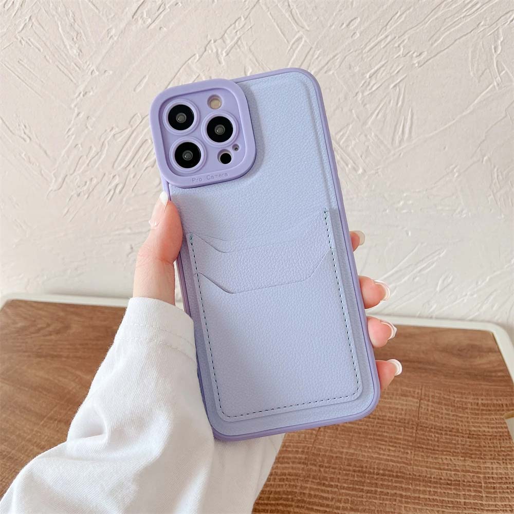 purple iphone xr card case