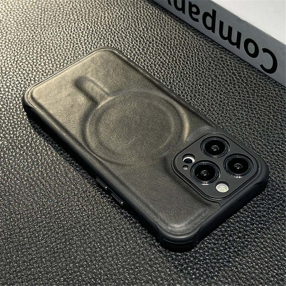 Leather Magnetic For Magsafe Phone Case For iPhone