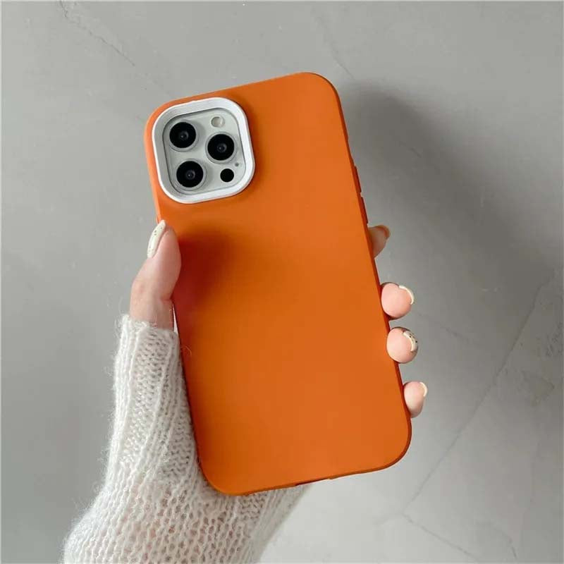 Candy Color Soft Liquid Silicone Phone Case For iPhone 14