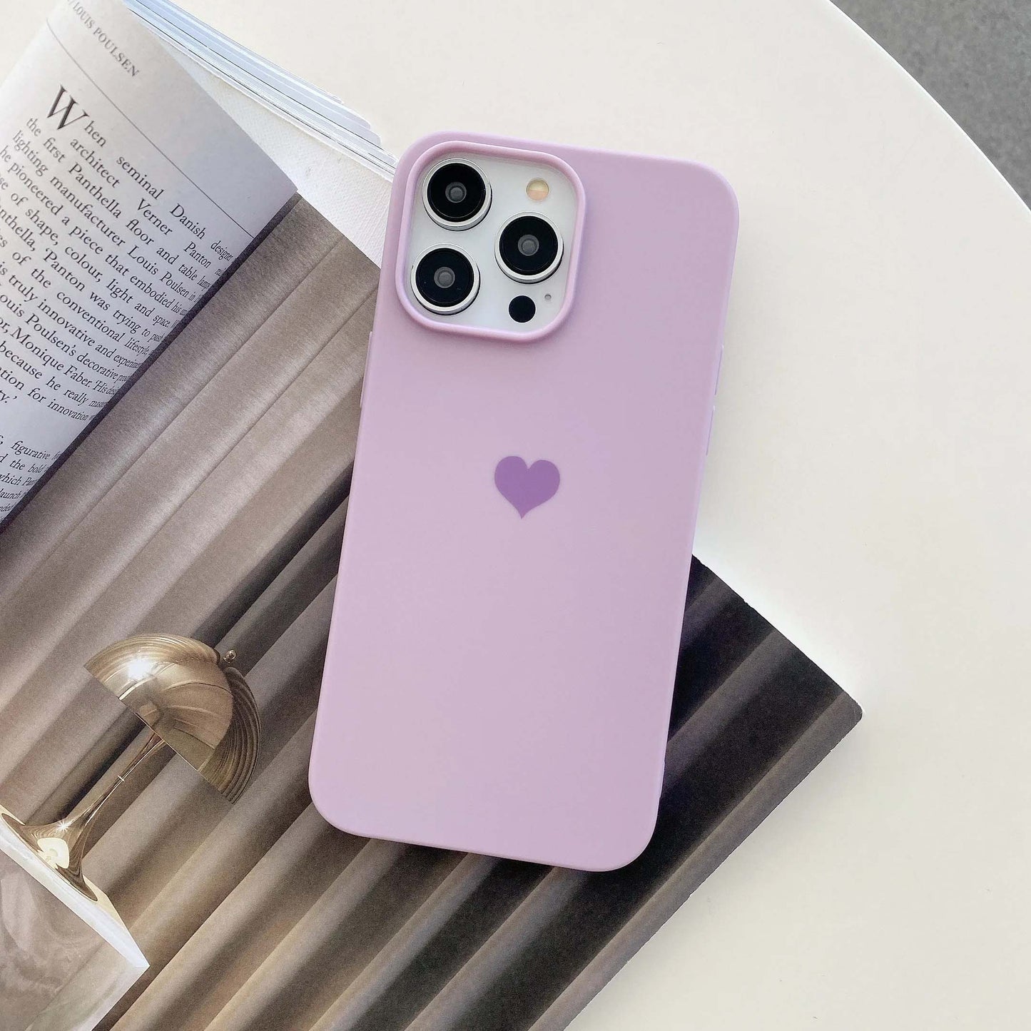 Love Heart Silicone Soft Mobile Phone Case For iPhone