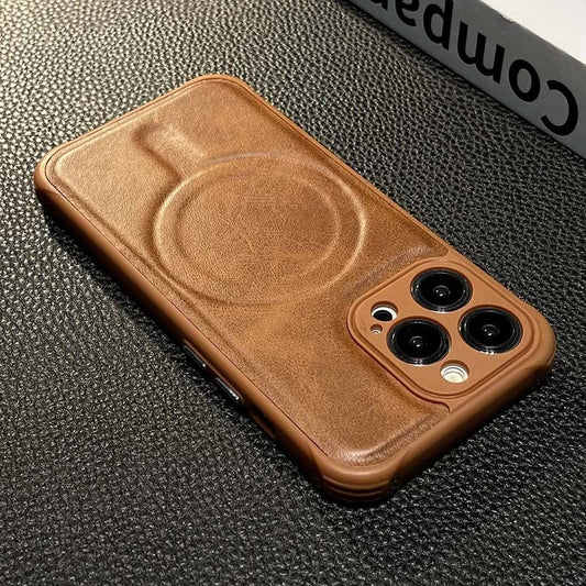 Leather Magnetic For Magsafe Phone Case For iPhone