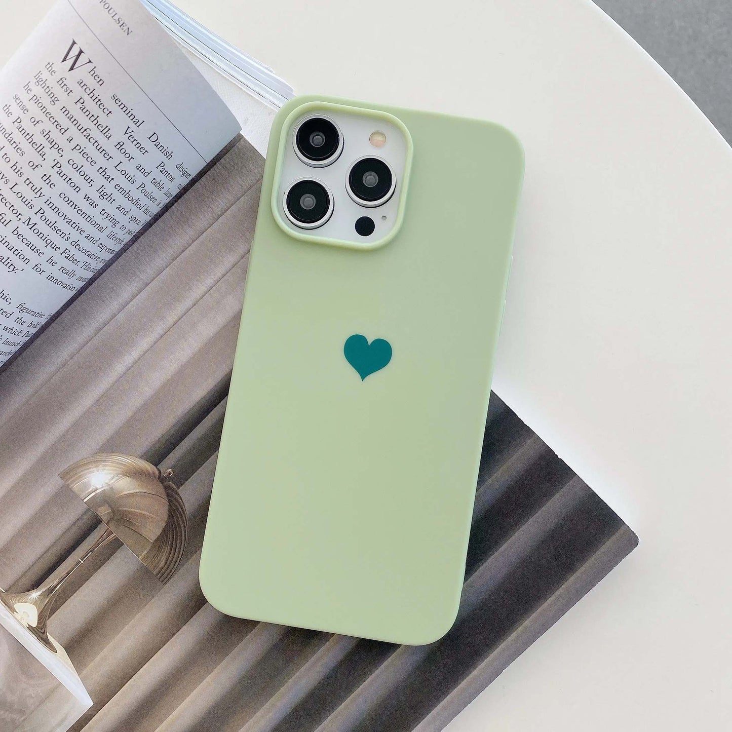 Love Heart Silicone Soft Mobile Phone Case For iPhone