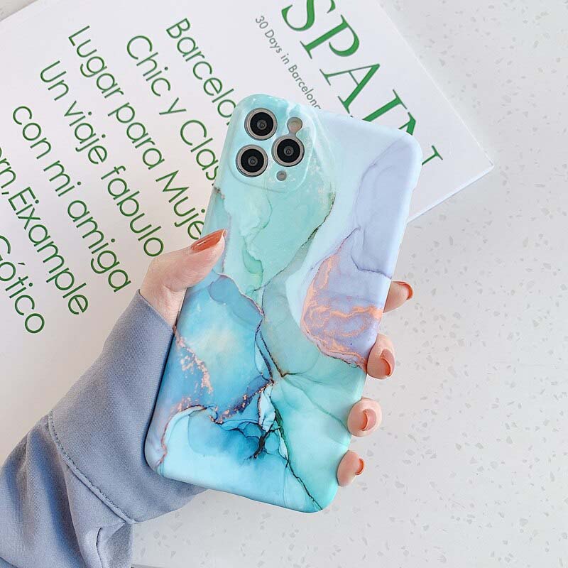 Luxury Marble Shockproof Soft Silicone Matte Cover Phone Case For iPhone 14 Pro Max