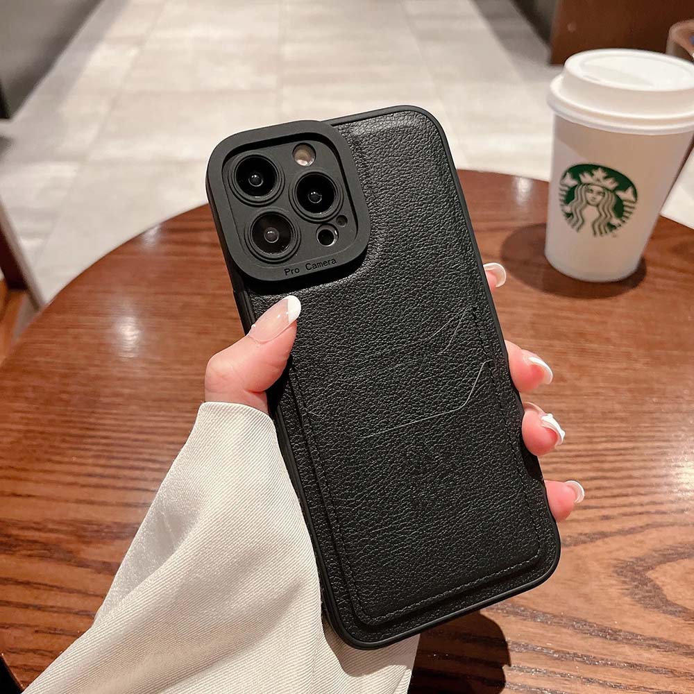 black iphone xr card case