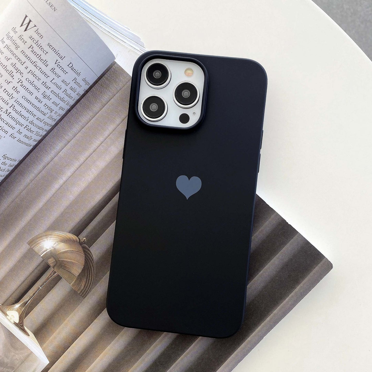 Love Heart Silicone Soft Mobile Phone Case For iPhone