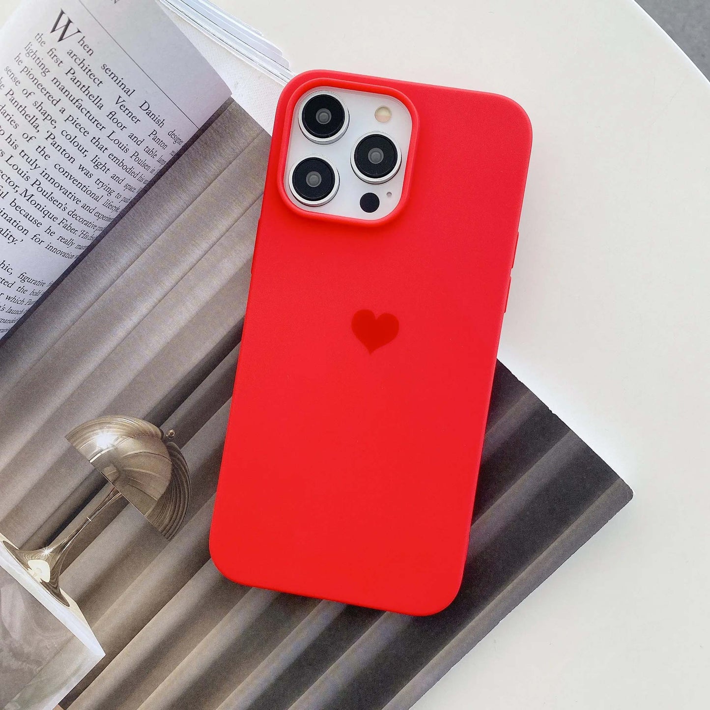 Love Heart Silicone Soft Mobile Phone Case For iPhone