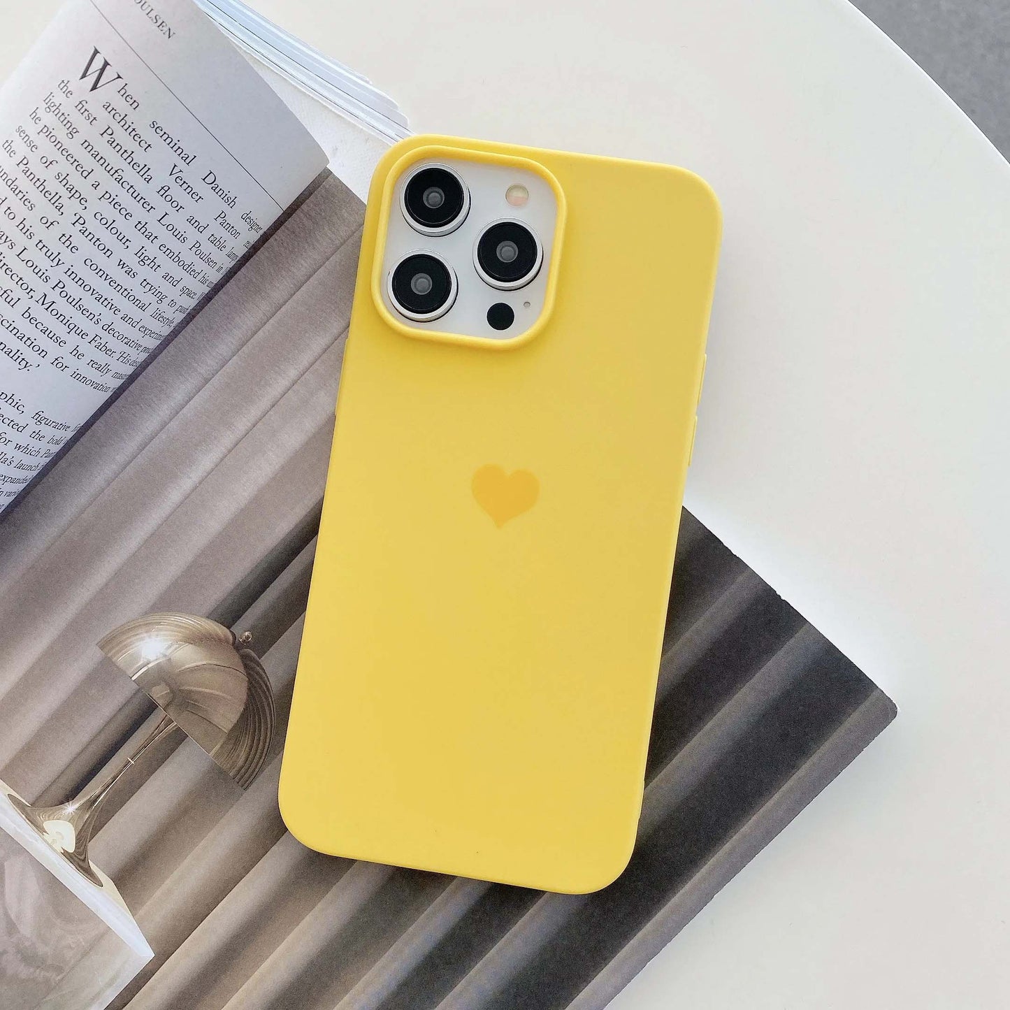 Love Heart Silicone Soft Mobile Phone Case For iPhone