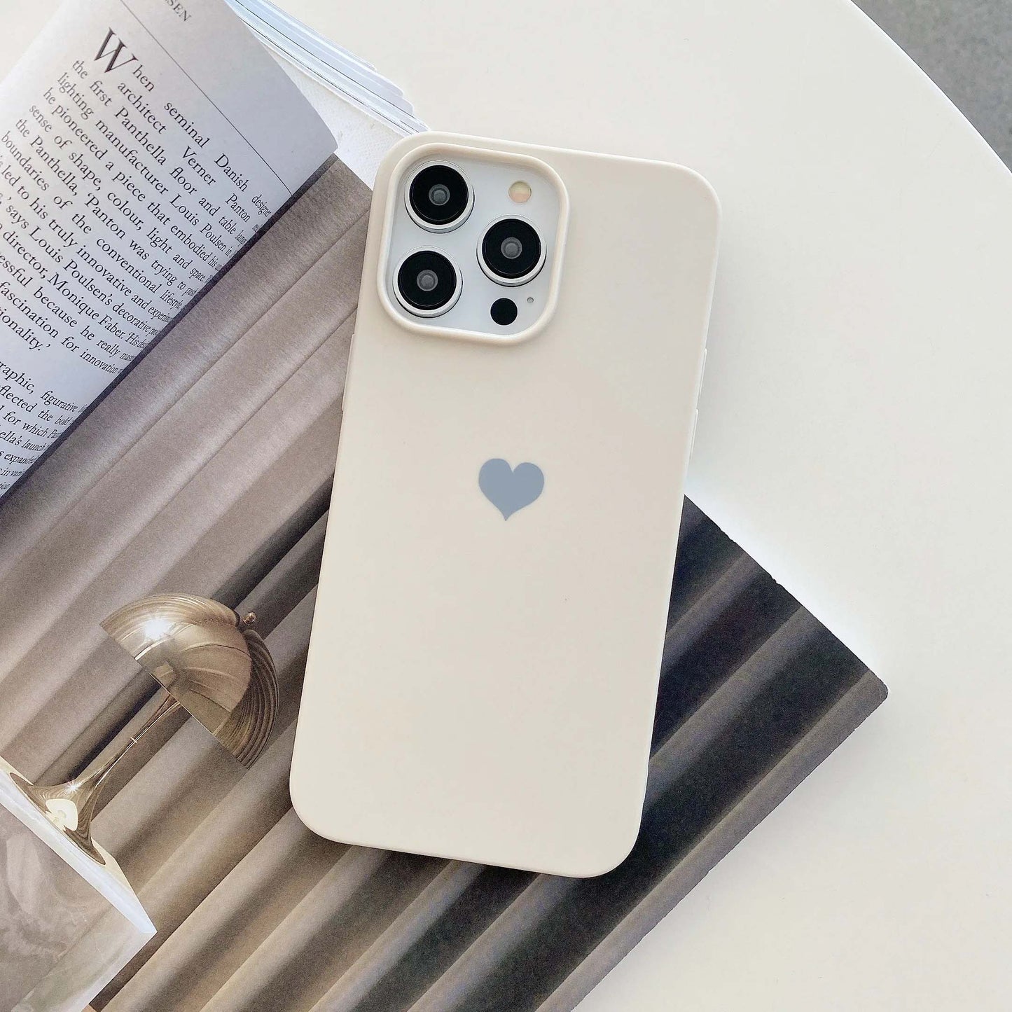 Love Heart Silicone Soft Mobile Phone Case For iPhone